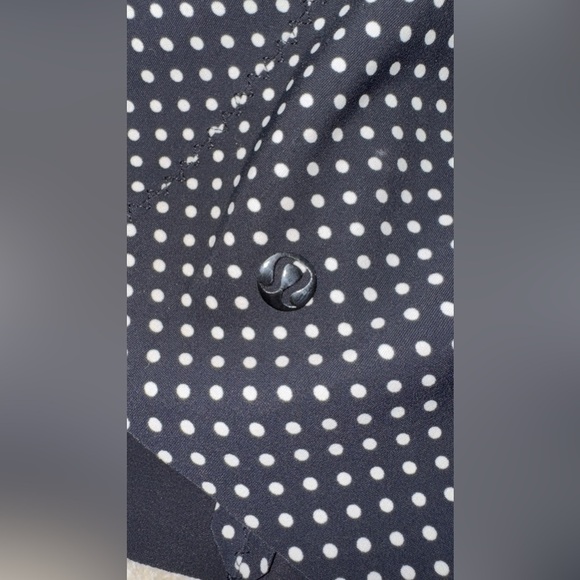 RARE Lululemon Here To There Dress - Biggy Dot- Navy Blue Polka Dot- Size Small - Picture 5 of 11